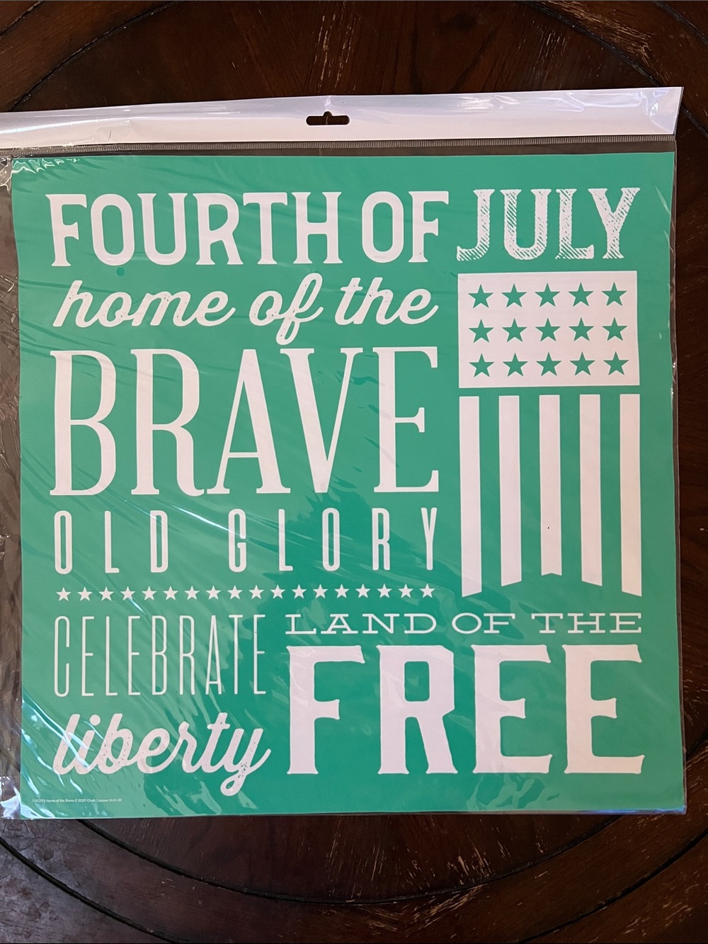 Chalk Couture Transfer HOME OF THE BRAVE NWT
